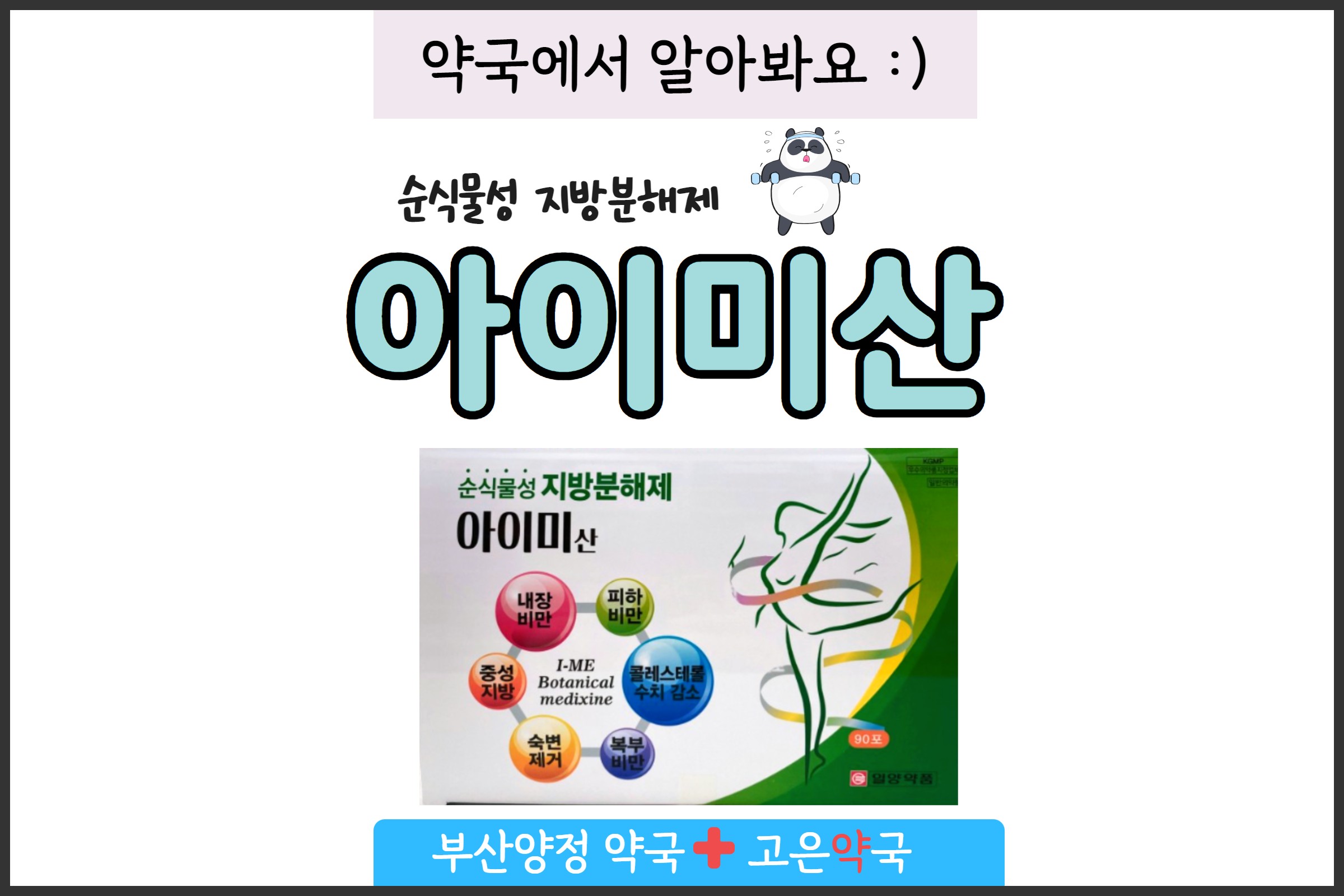 부산 아이미산 생약 다이어트약 한방 뱃살약 비교분석