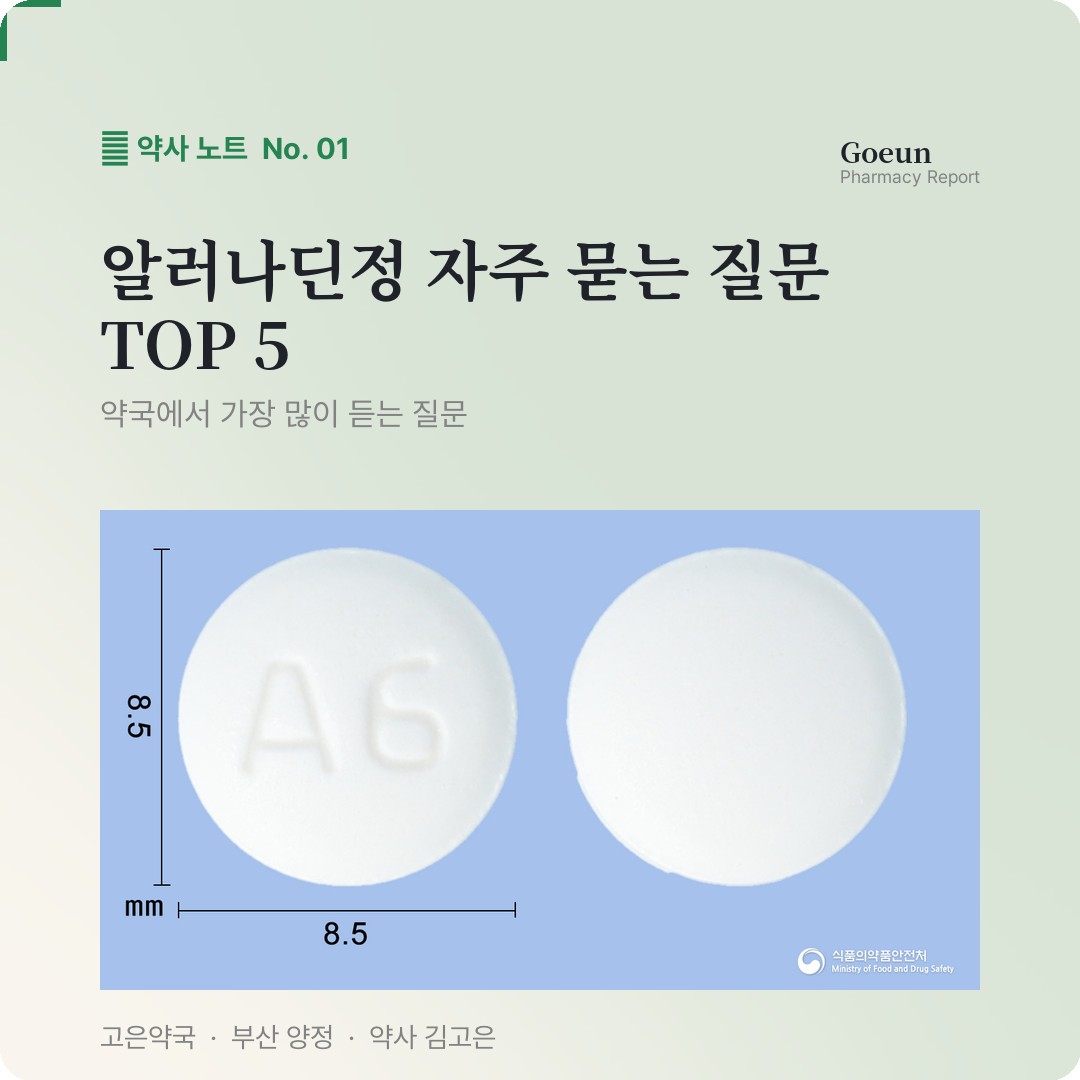 알러나딘정 자주 묻는 질문