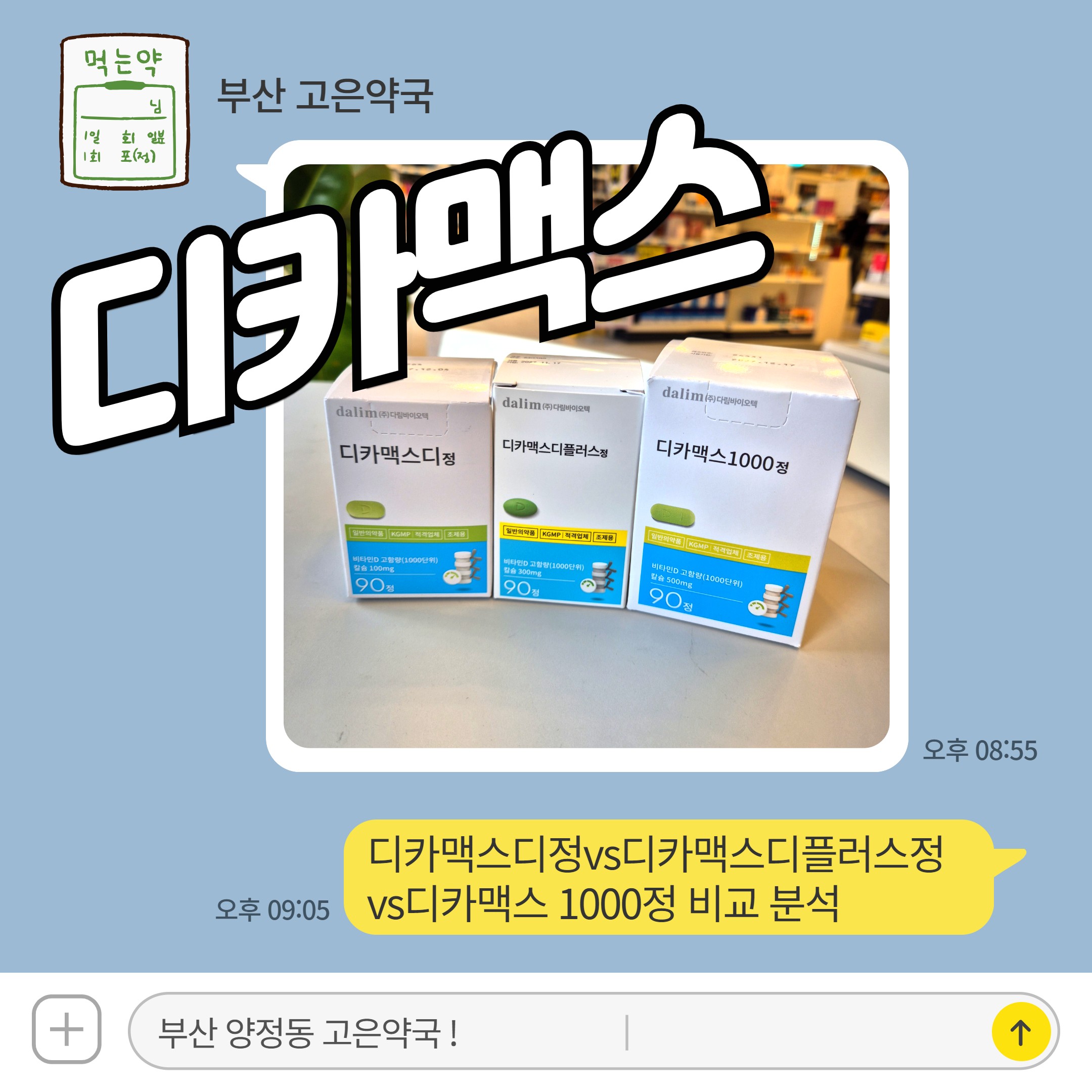 디카맥스디정 vs 디카맥스디플러스정 vs 디카맥스1000정 비교 분석, 약국 구매 방법
