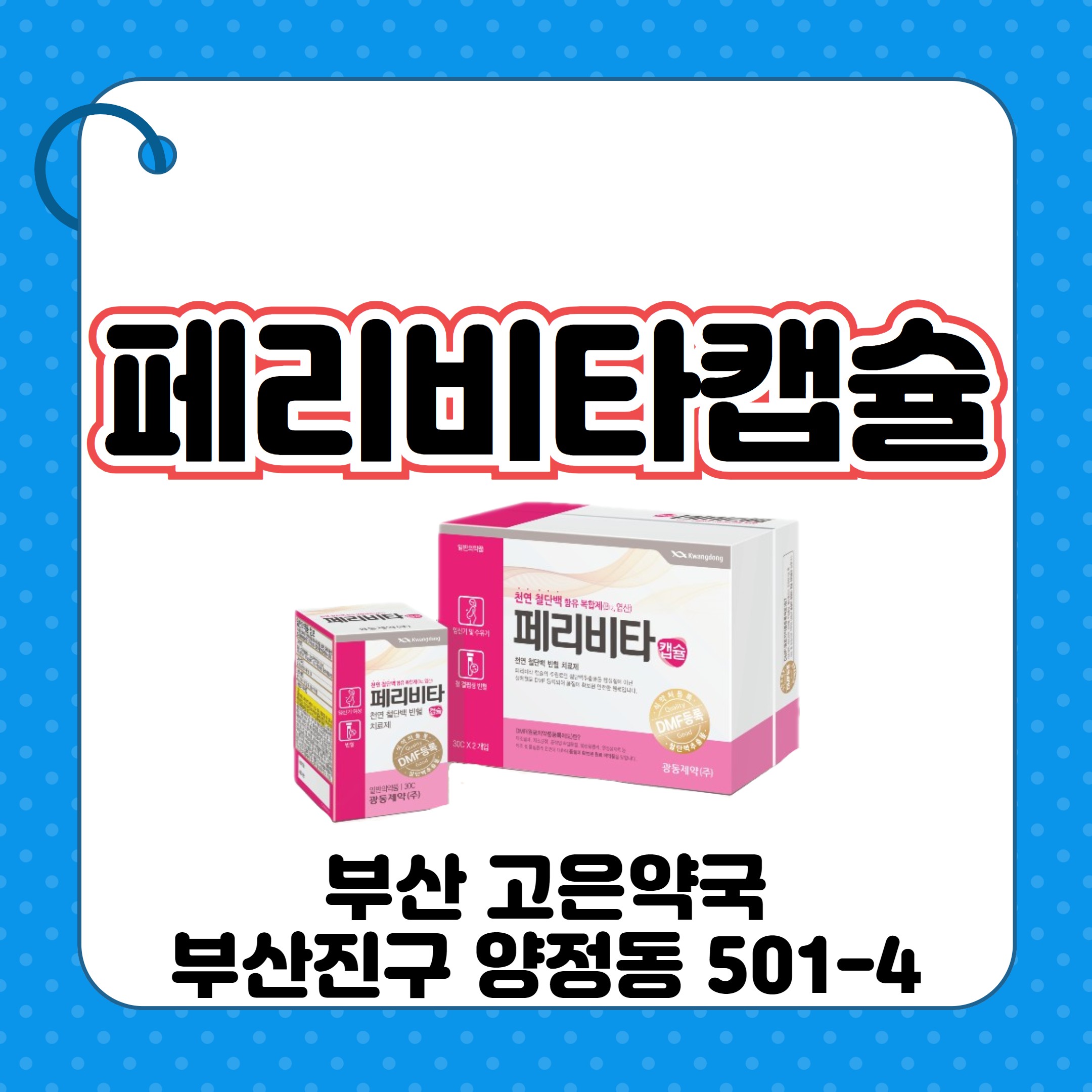 빈혈 어지럼증 혈부족 페리비타캡슐 부산 고은약국