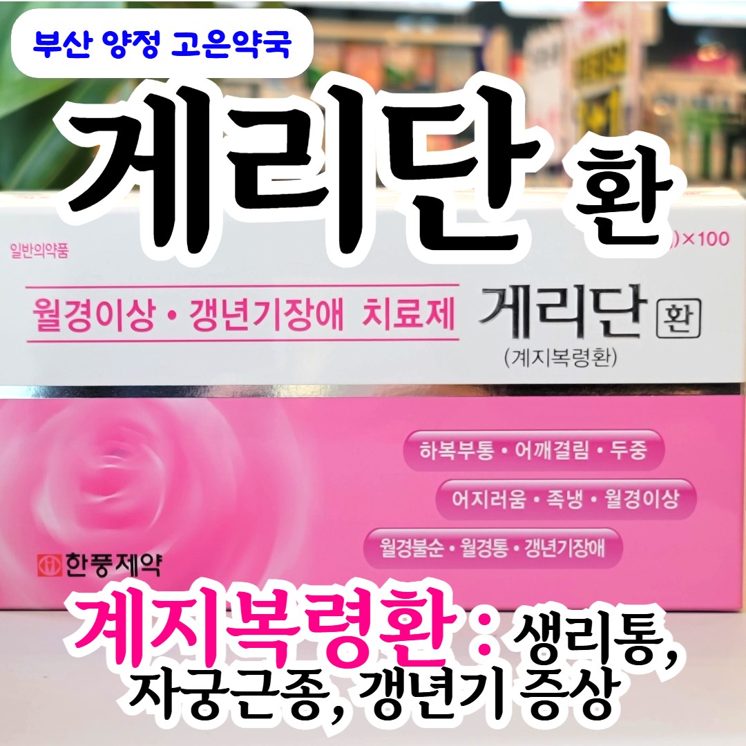 게리단 환 (계지복령환) 효능·복용법 , 생리통·자궁근종·갱년기 증상