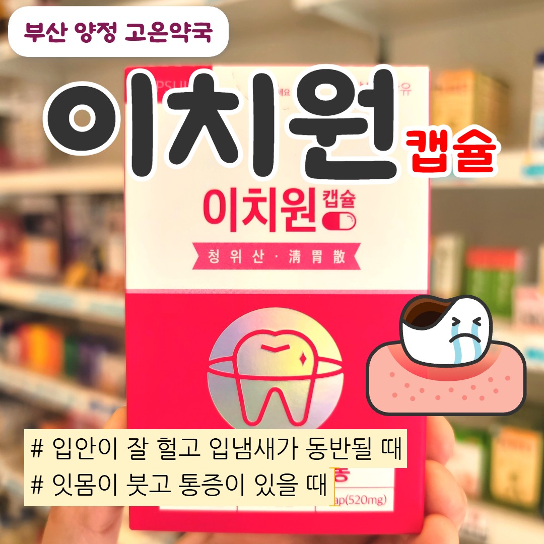 치통·잇몸붓기 한방약 이치원캡슐｜청위산 성분과 복용법 알아보기
