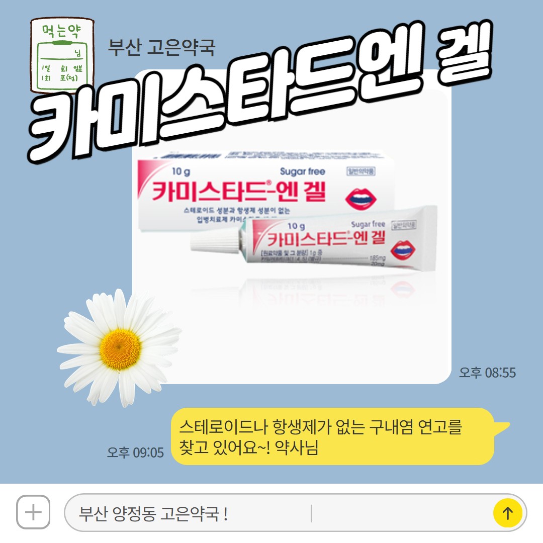 카미스타드엔겔 스테로이드 없는 잇몸염 구내염 연고