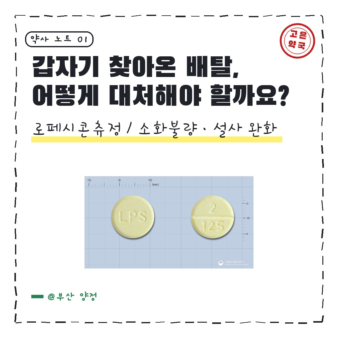 한미약품 로페시콘츄정 설사 복부팽만감 일반의약품 츄어블 정장제