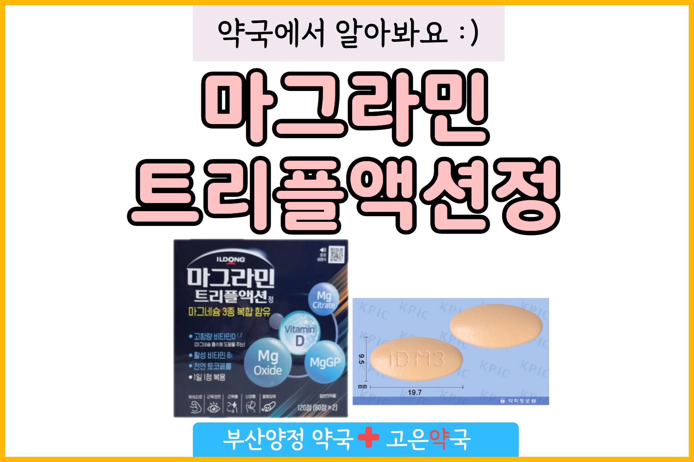 마그네슘 부족 증상과 일동 마그라민 트리플액션정