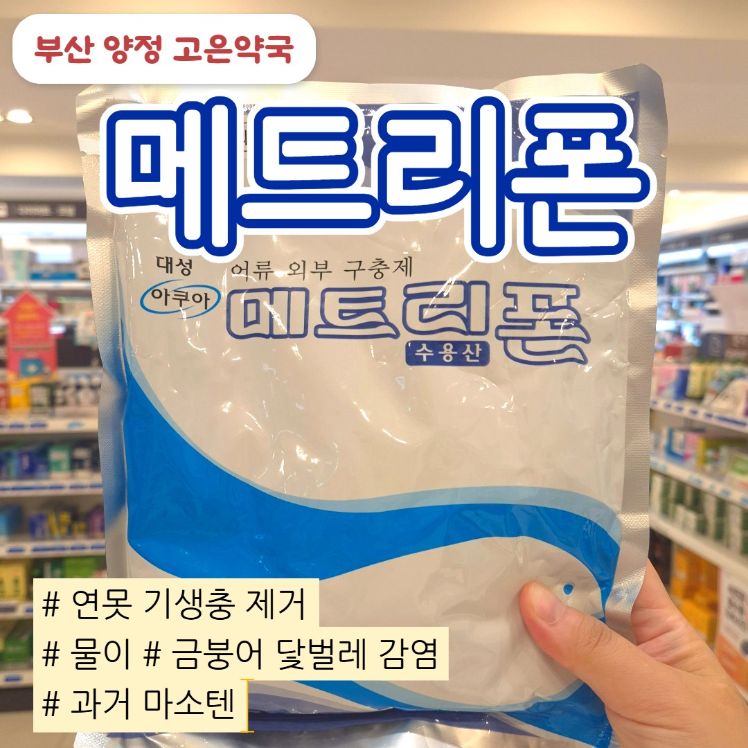 연못 기생충 제거, 물이 닻벌레 감염 시 사용하는 마소텐, 메트리폰