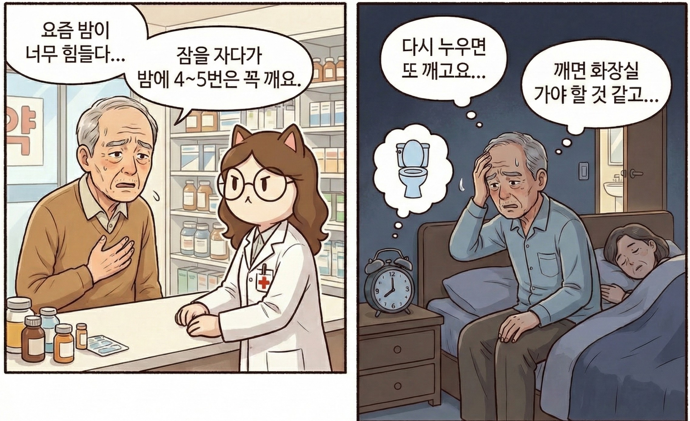 “밤에 4~5번 깨요” 약국에 오신 70대 어르신 상담