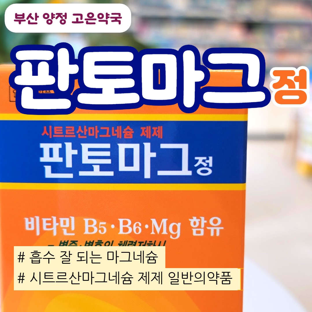 판토마그정 시트르산마그네슘 효능·성분·복용법 총정리
