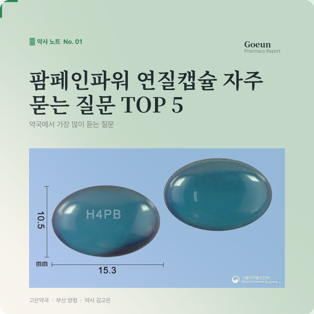 팜페인파워 연질캡슐 부작용 복용법  | 약국에서 가장 많이 받는 질문