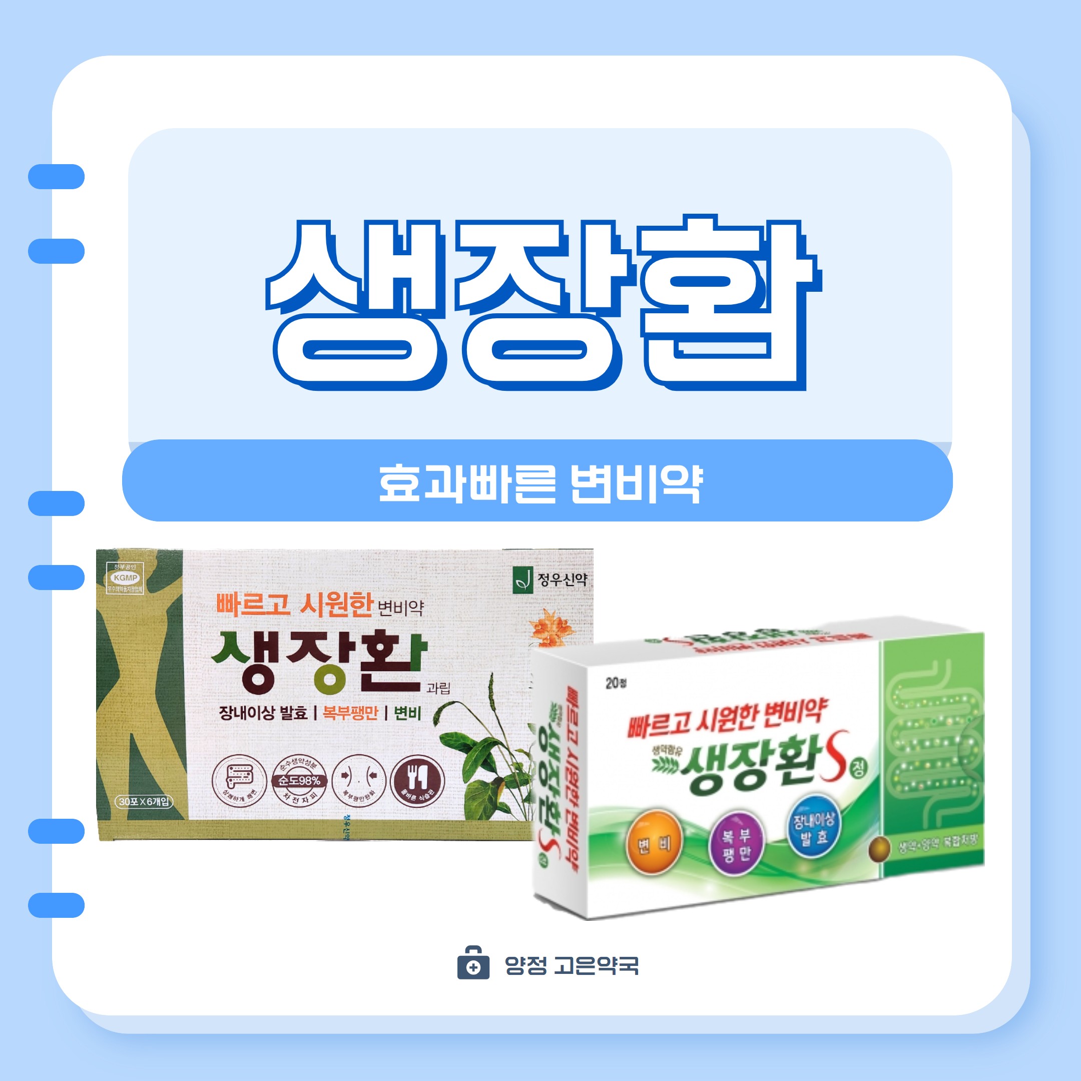 생장환 과립 생장환에스정 부산 고은약국