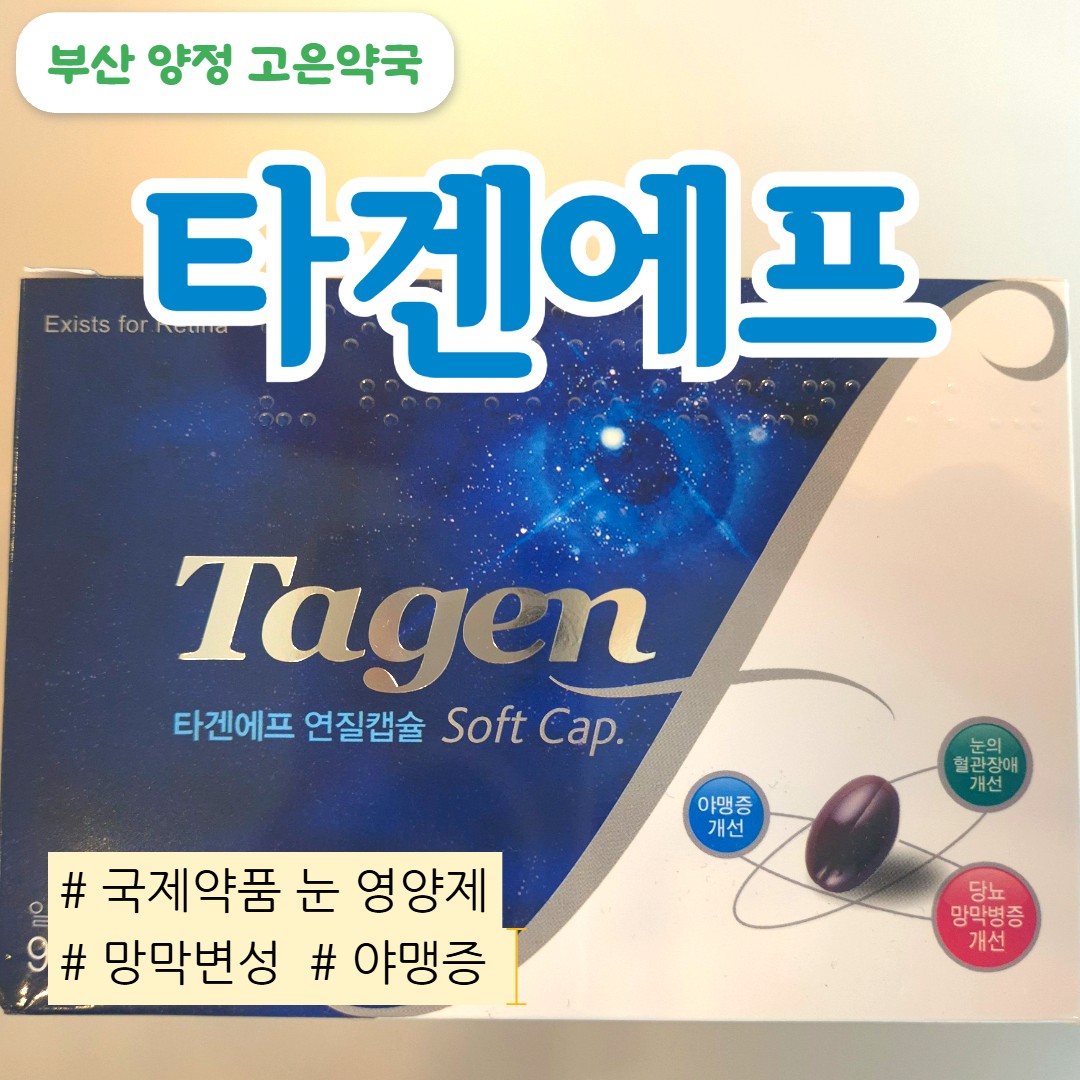 타겐에프 연질캡슐, 비급여? 효능·용법·가격 총정리 (망막변성·야맹증 눈 영양제)